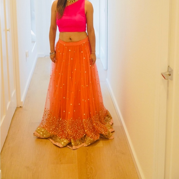Sequin Pink Lehenga skirt - Picture 1 of 1